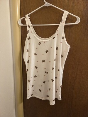 No Boundaries No Bo Juniors Large L 11 13 Tank Top Cat Graphic Print New