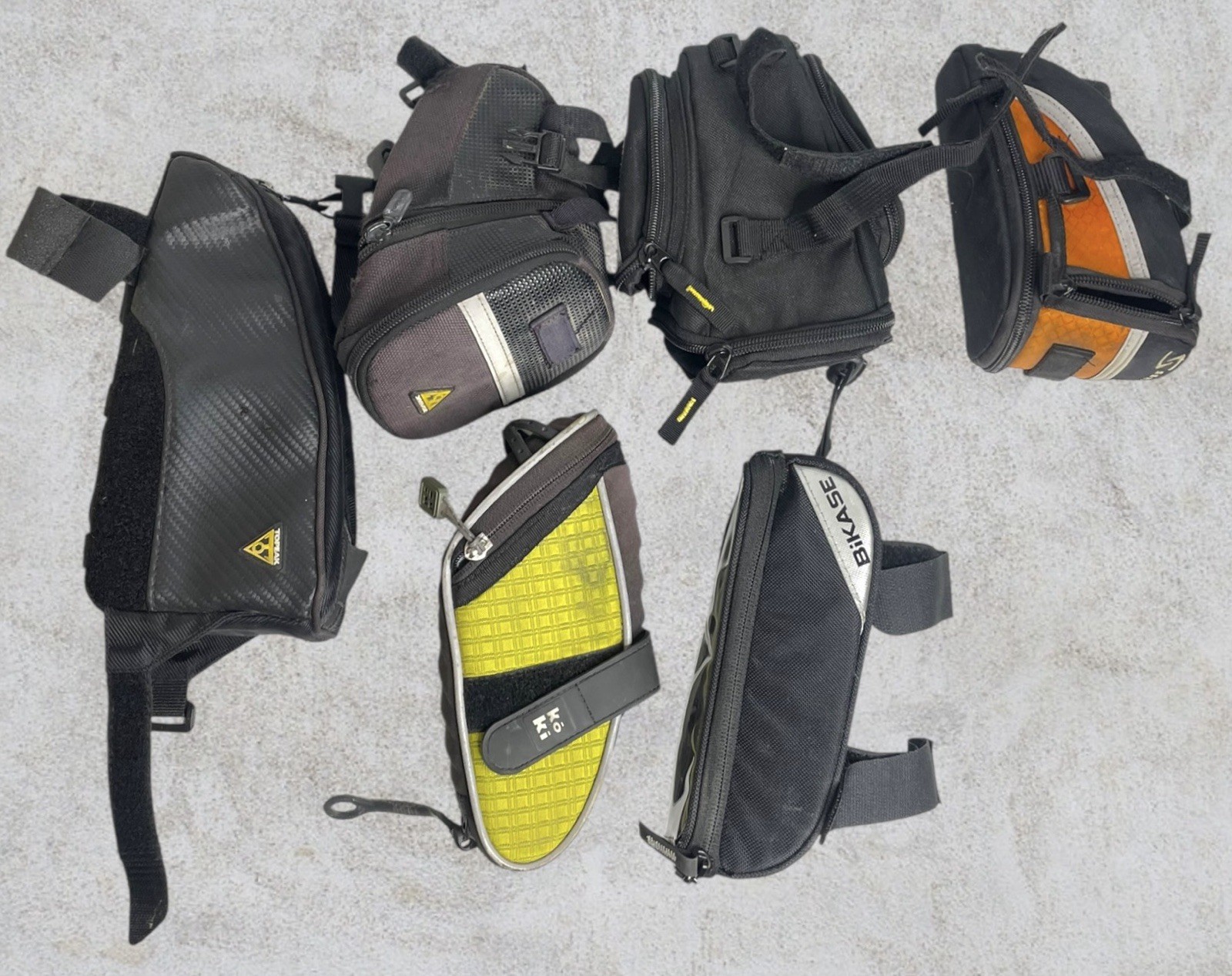Saddle Bags Topeak Bikase Koki Lot Of 6 Travel Riding Bike