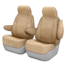 For Saab 900 87-93 Coverking Genuine Leather 1st Row Beige Custom Seat Covers For Saab 900 87-93 Coverking Genuine Leather 1st Row Beige Custom Seat Covers