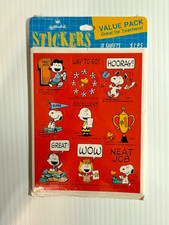 Vintage Hallmark Stickers Peanuts rewards, 8 sheets NEW