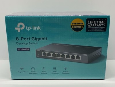 TP-LINK TL-SG108 8 Ports Unmanaged Gigabit Ethernet Easy Smart Switch