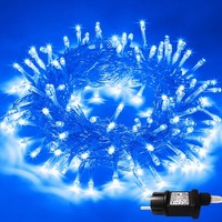 LED Lichterkette AußEn Innen 13M 100 Leds Wasserdicht 8 Modi Weihnachten Blau