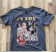 Caitlin Clark T-Shirt Indiana Fever Basketball 22 Gray Tee WNBA Size Medium