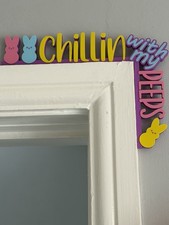 Super Cute! Chilling With My Peeps Door Corner! Easter Decor!!