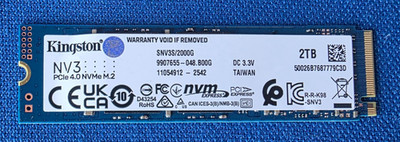 Kingston  NV3 2TB M.2 NVMe SSD Drive - Very lightly used