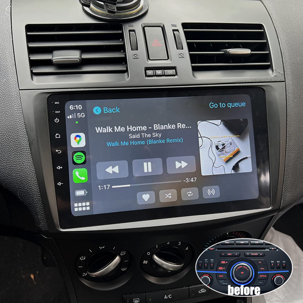 4+64GB Car Stereo CarPlay Android Radio 9" GPS BT5 FM Bose for Mazda 3 2010-2013