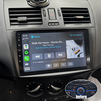4+64GB Car Stereo CarPlay Android Radio 9'' GPS BT5 FM Bose for Mazda 3 2010-2013