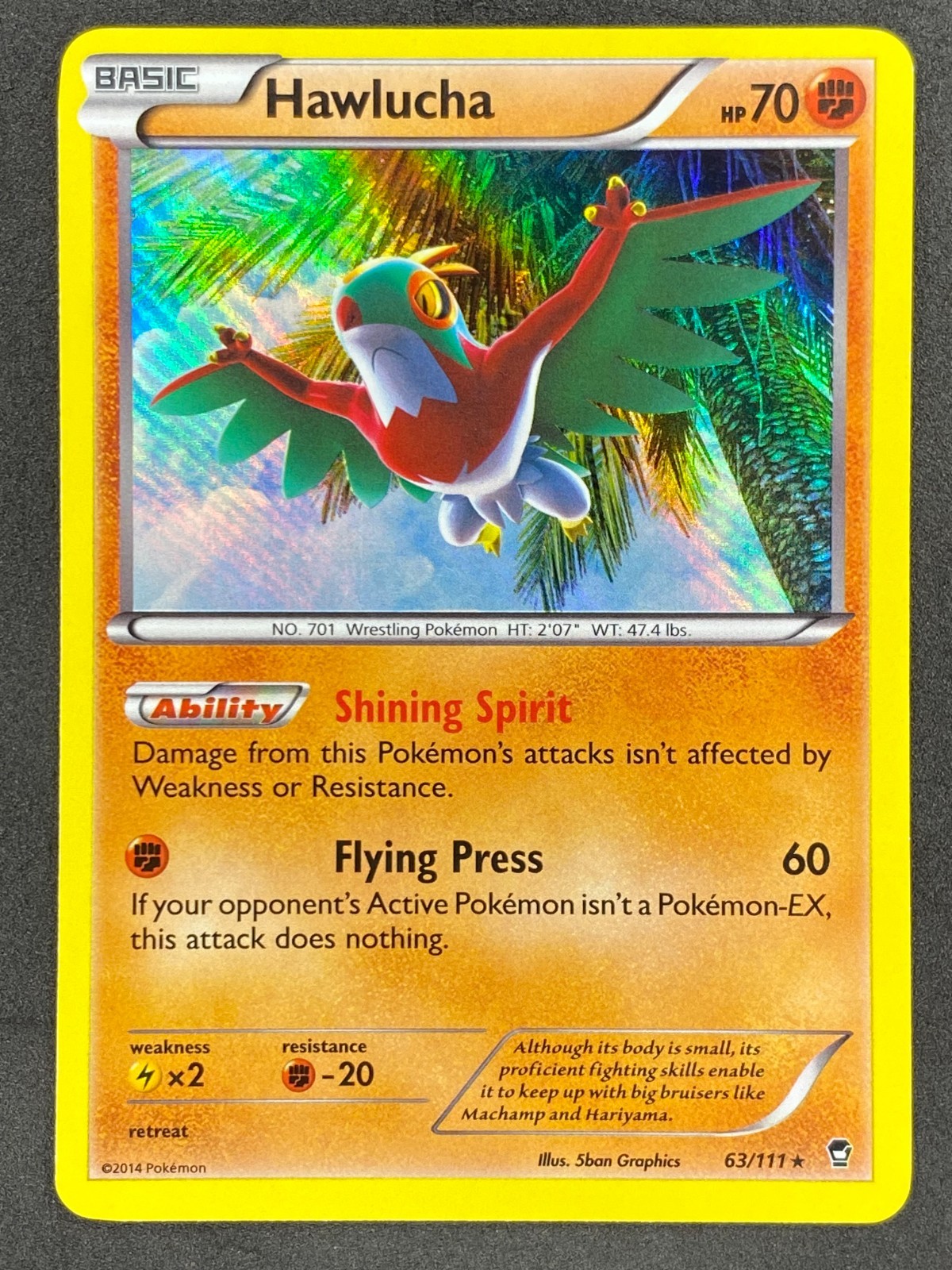 Pokémon Hawlucha 63/111 FFI Furious Fists LP/NM