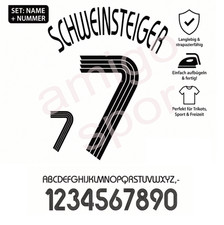Name Nummer Set für WM adidas Trikot Deutsch...