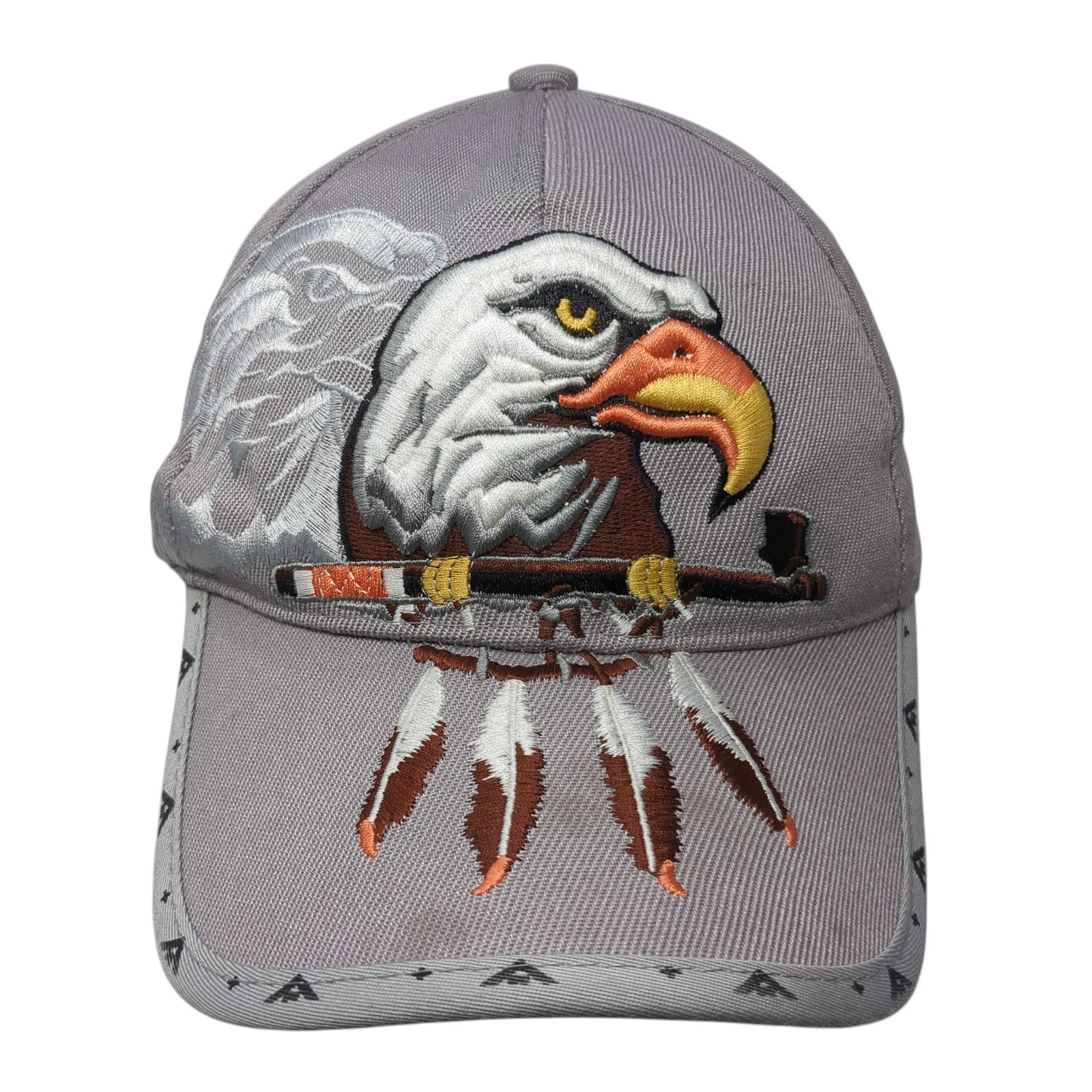 American Eagle Native Pride Baseball Cap Gray OS … - image 1