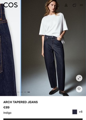 COS tapered jeans. Arched, high waist size 26