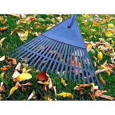 2 X Plastic Garden Rake 20 Tooth Leaf Lawn Leaves In Black. 