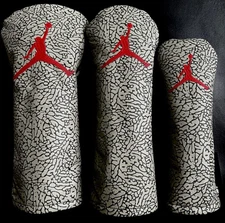 Air Jordan Golf Head Covers Raised Elephant Print Swag Cement Grey