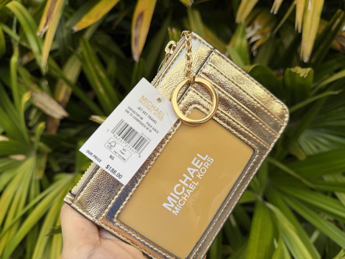 Michael Kors Jet Set Travel SM Coin ID Key Holder Wallet Patent
