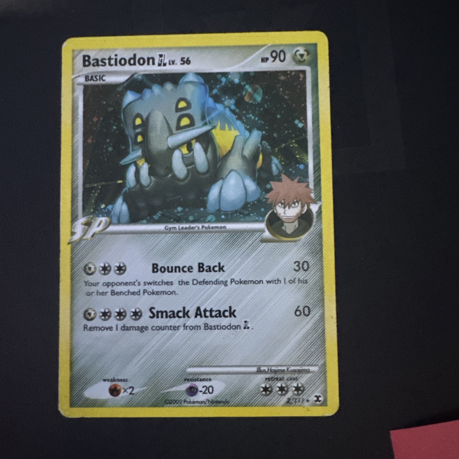 Pokemon BASTIODON GL 2/111 (2009 Rising Rivals) LP/Light Play