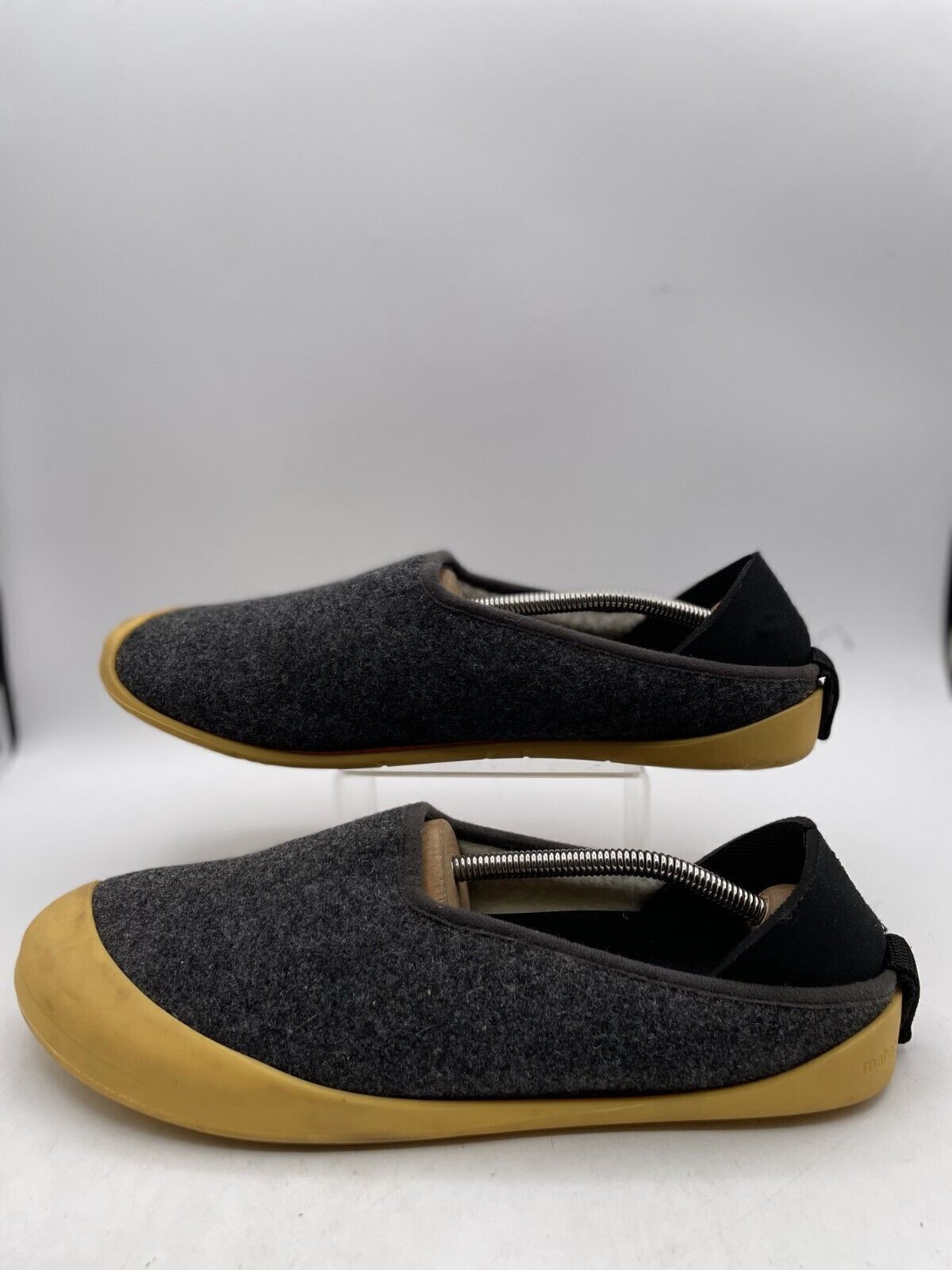 PANTOFOLA D’ORO Ciabatte piatte donna Mahabis taglia 12 grigio scuro suola gialla CL150108