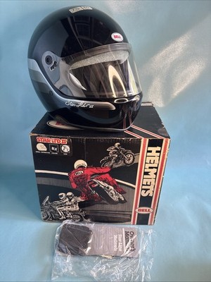 Vintage 1985 Bell STAR LTD II Motorcycle Helmet 7 1/2 Black w/ Box