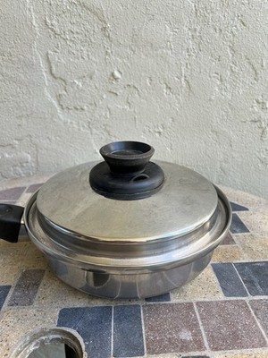 Kitchen Craft Waterless Cookware  Sauce Pan Pot Vented Lid 9  West Bend Vtg