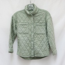 Gap Kids Quilted Shirt Jacket Light Mint Green unisex boys girls fall spring M
