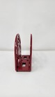 Vintage Farmhouse Red Cast Iron Rooster Napkin Holder French Country 5” — photo 2