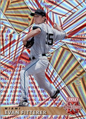 2019 Elite Extra Edition Aspirations Red #123 Evan Fitterer /150 - BB