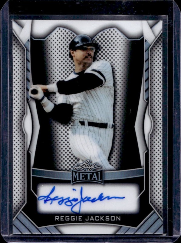 2025 Leaf Metal Baseball Reggie Jackson White Auto Prismatic Autograph #6/9