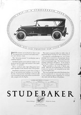 1923 Ad (10  X  14 inches) Studebaker Big Six Touring Car