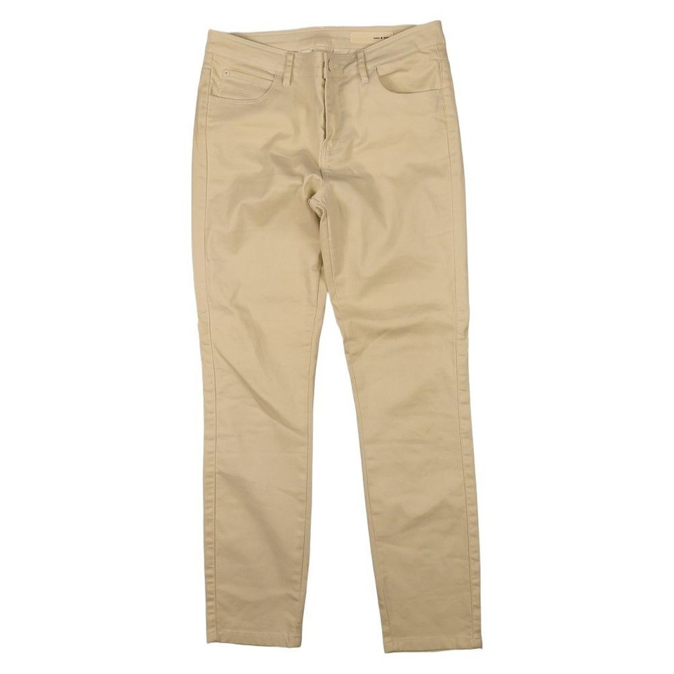 Sass & Bide Pants Womens 27 Beige Chino Slim Stretch Zip Fly Trouser Size 27x27
