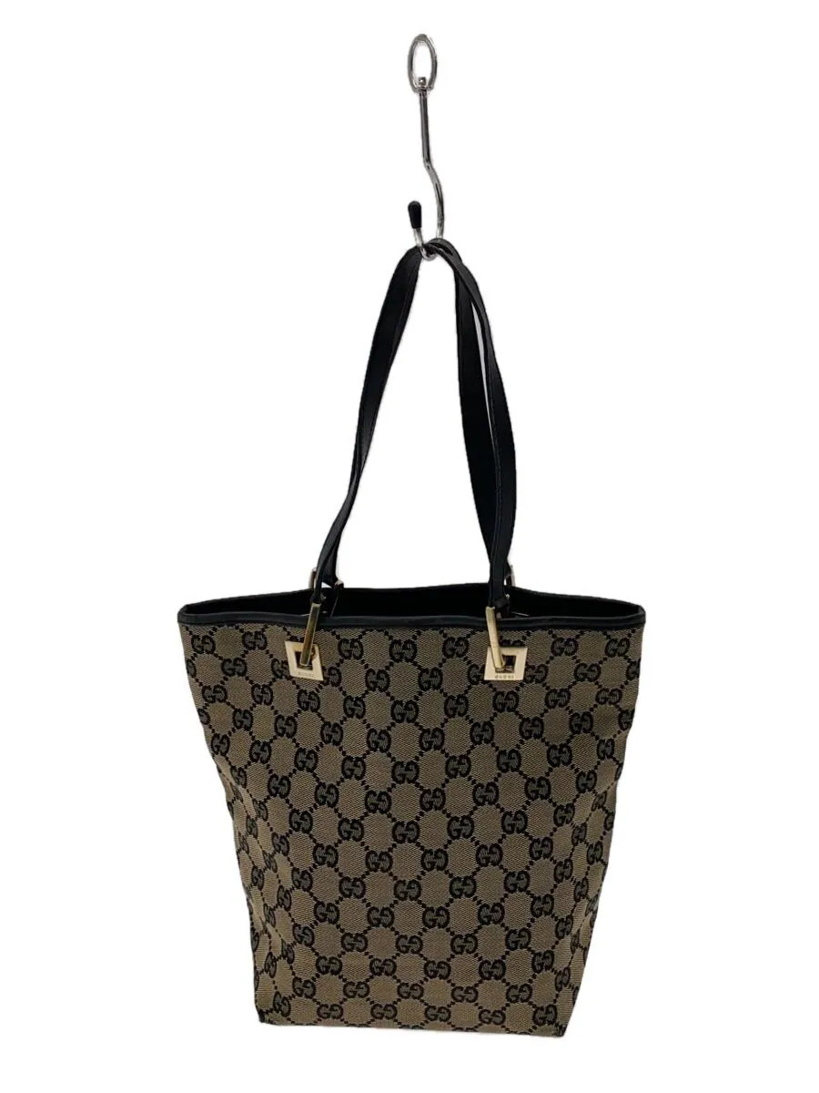 GUCCI GG Canvas Tote Bag in Brown All-Over Pattern