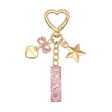 Cute Initial Letter Keychain, Letter I Keychains for Women Girls Bling Pink