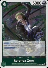 Roronoa Zoro OP13-037 Rare Carrying On His Will One Piece Foil Near Mint
