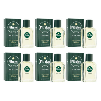 6 x Pitralon Classic Aftershave mit natürlichen Zedernöl 100 ml