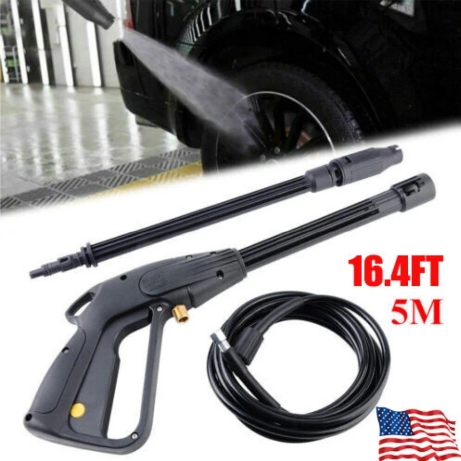 High Pressure Water Spray Gun Wand Nozzle Replacement Pressure Washer Gun+hose