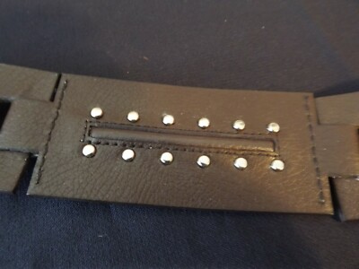 new MICHAEL KORS genuine leather BELT BROWN w/ silver studs  display picture 1