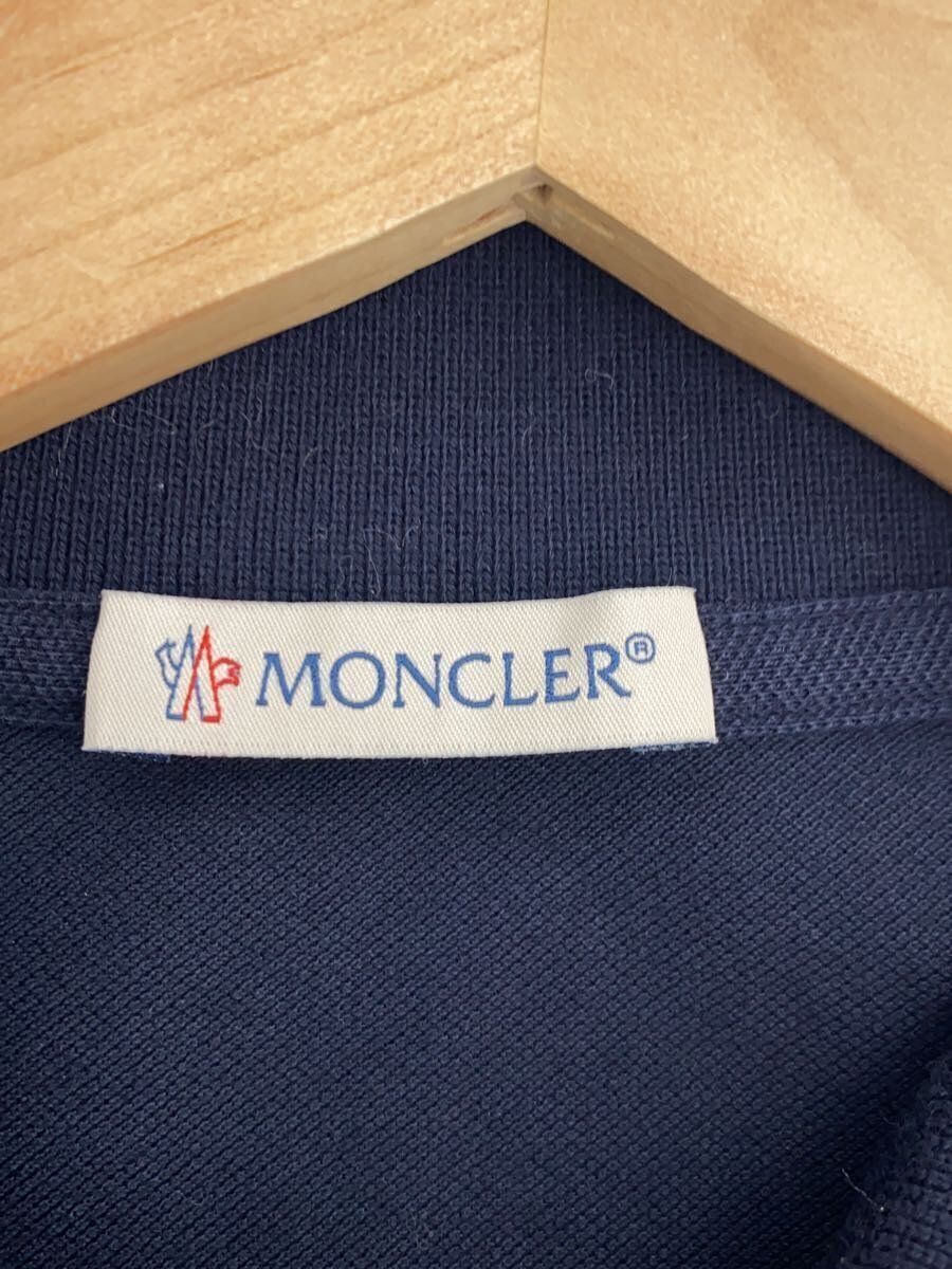 MONCLER POLO SHIRT S COTTON Navy SOLID Used | eBay