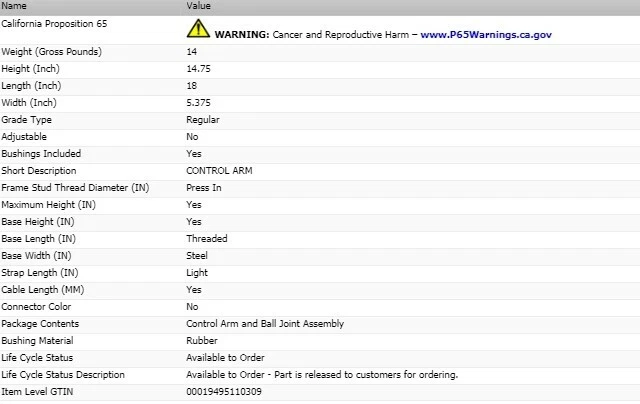 Control Arm Dorman Front Upper for 2011 GMC YUKON XL 2500 - Image 3 of 4