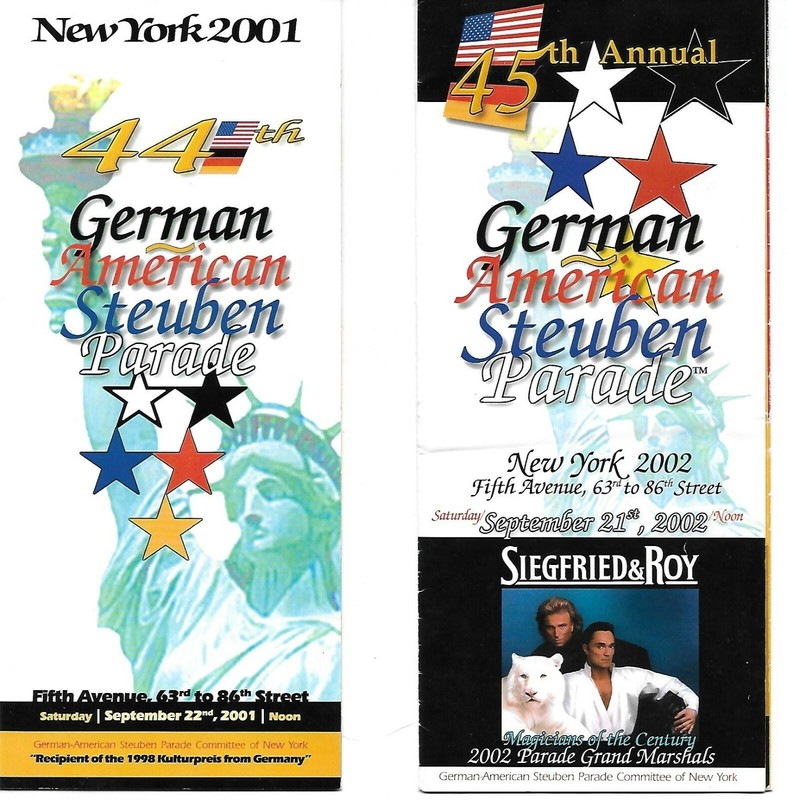 Siegfried and Roy Grand Marshals at The German American Steuben Parade Brochures