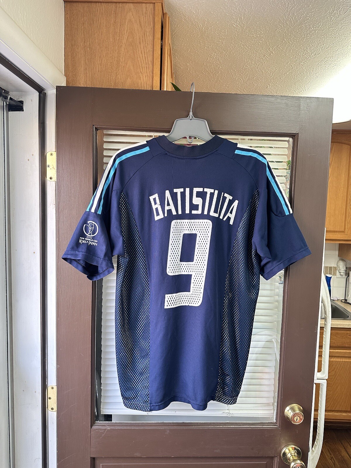 Vintage ARGENTINA #9 BATISTUTA 2002 World Cup Football Soccer Jersey Kit Messi