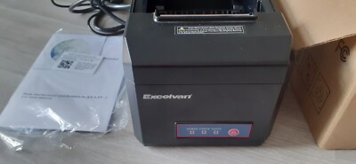 Excelvan - Thermaldrucker für Quittungen inkl. Zubehör und Rollen, Schwarz