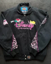 JH Design Disney PRINCESS Daytona 500 Racing Jacket Black Size L