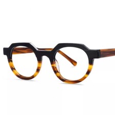 Retro Acetate Glasses Frames Men Women Two Color Splicing Fashion Eyeglasses
