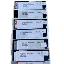Vintage Computer 5.25 Floppy Software Express Publisher v2.02b Page Design Disk