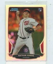 NATHAN KARNS 2013 Bowman Chrome Draft Refractors #3 Washington Nationals
