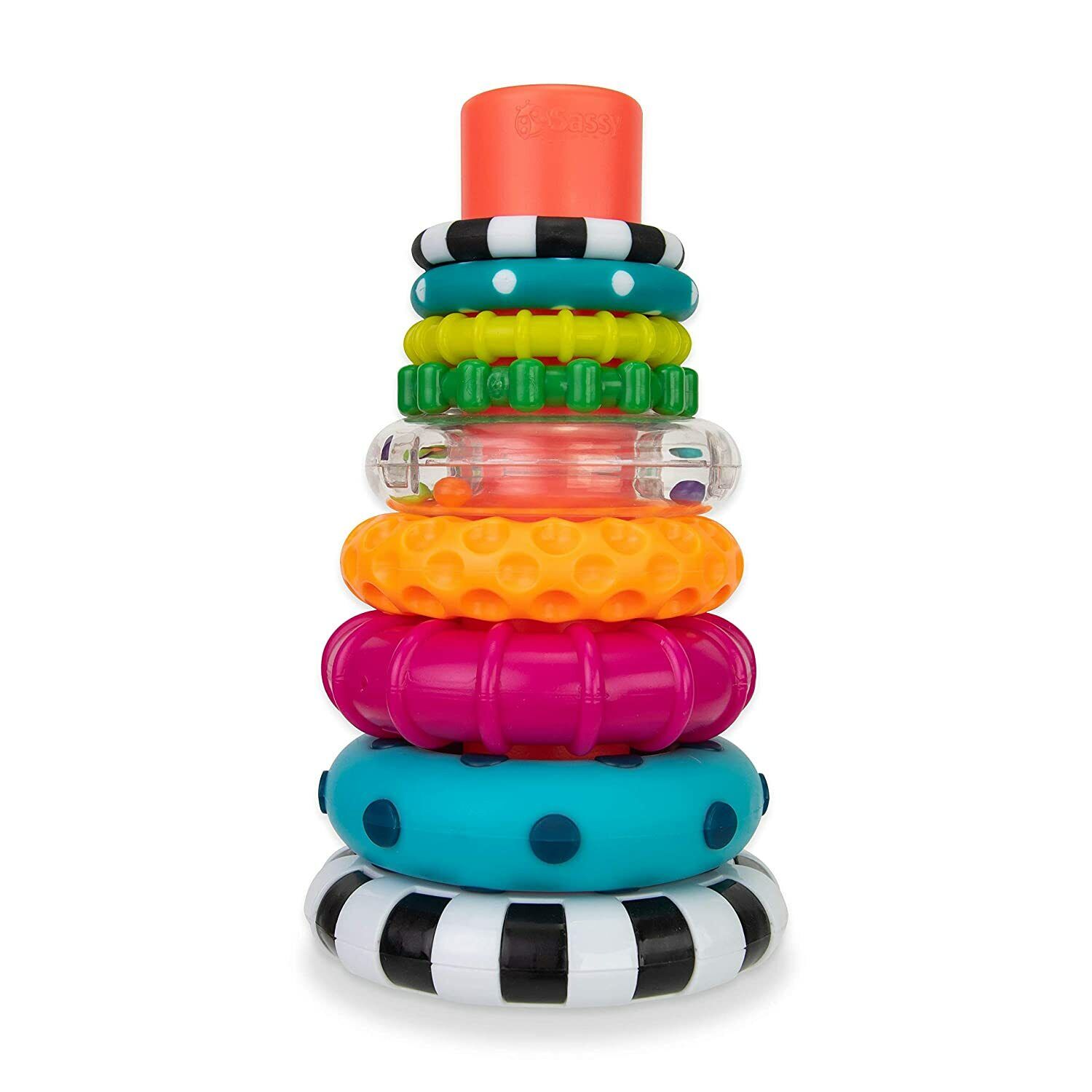 Stacks of Circles Stacking Ring STEM Learning Toy Age 6+ Months 9 Piece Set