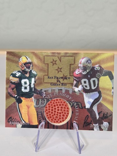 1997 Collector's Edge Andre Rison Jerry Rice NFL authentic Playoff GameBall