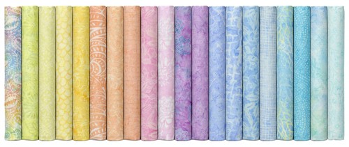 Timeless Treasures Tonga Treats ~ PASTEL ~ (40) 2.5" Batik Fabric Strips - Picture 2 of 2