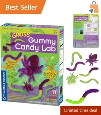 DIY Plant-Based Gummy Candy Lab - Worms & Spiders STEM Experiment for Kids