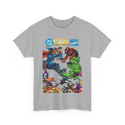 DC Vs Marvel T-Shirt - George Perez Art - Batman, Spider-man, X-Men, Teen Titans