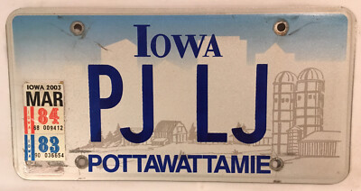 Vanity PJ LJ license plate Patrick Pete Paul Linda Lisa Larry Philip Piet Pamela