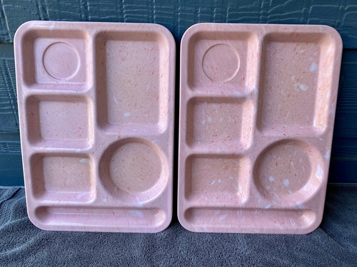 2 Carlisle Pink Confetti Melamine Cafeteria School Lunch Food Tray #43981